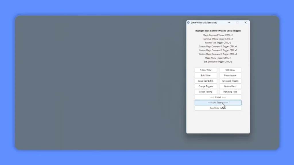 A software window displays various target options and buttons like "Close Window" and "Jettison Main." A cursor hovers over a dropdown menu showing "Unit Target.